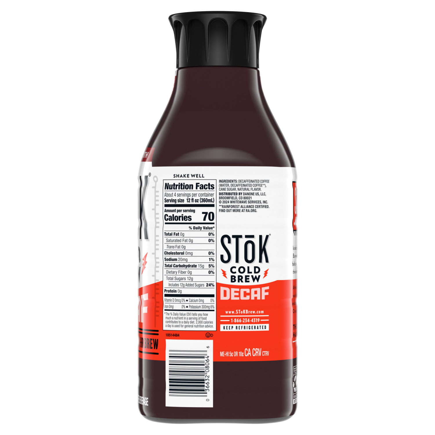 slide 7 of 8, SToK Decaf Not Too Sweet Cold Brew Coffee - 48 fl oz, 48 fl oz