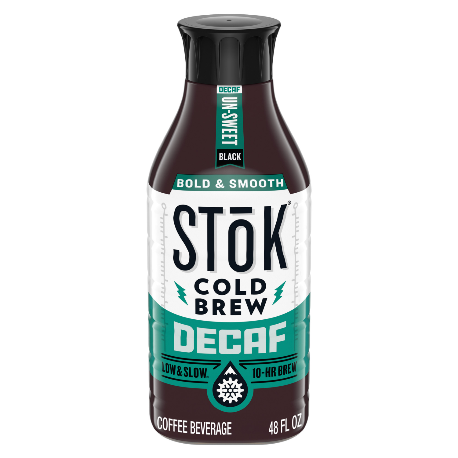 slide 1 of 8, SToK Decaf Cold Brew Coffee, Arabica-Based Blend, Black, Unsweetened, Medium Roast, 48 FL OZ Bottle, 48 fl oz
