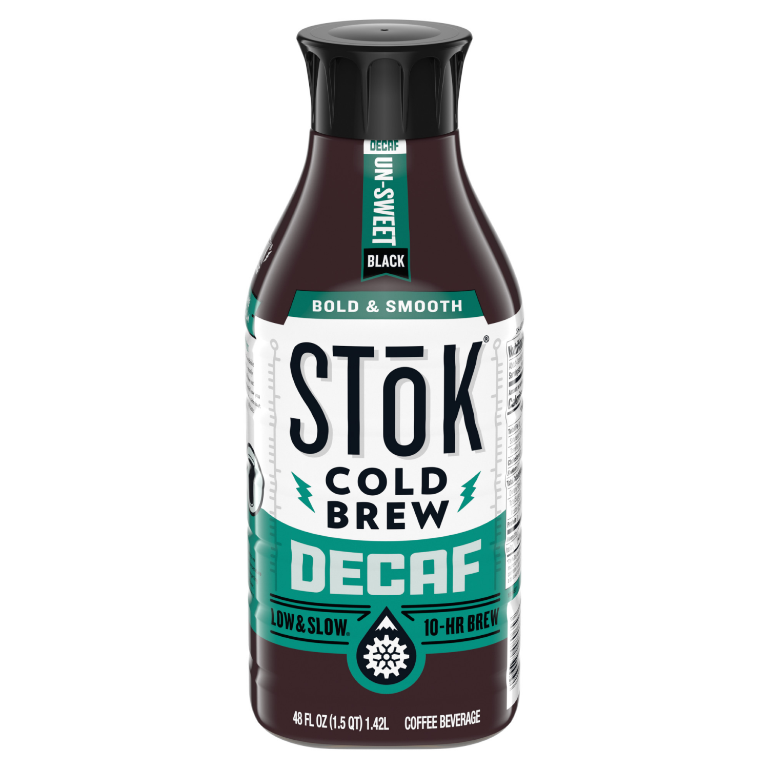 slide 4 of 8, SToK Decaf Cold Brew Coffee, Arabica-Based Blend, Black, Unsweetened, Medium Roast, 48 FL OZ Bottle, 48 fl oz