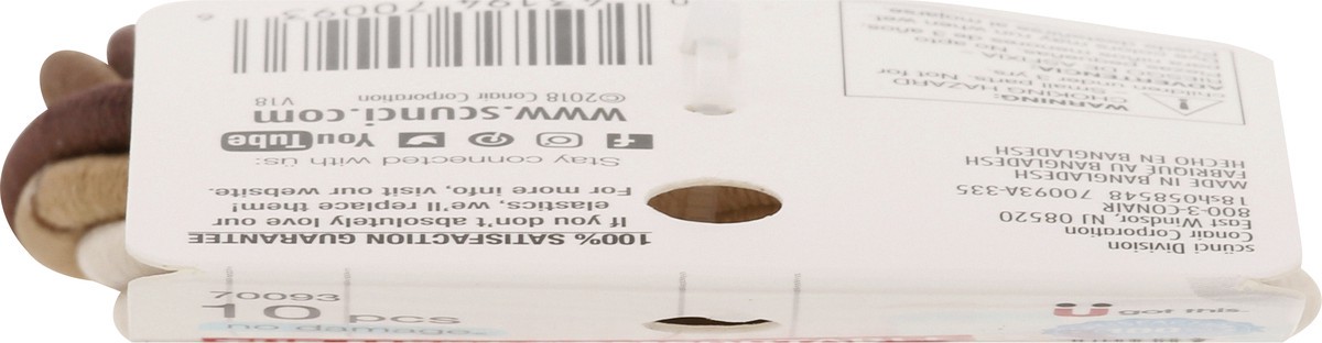 slide 3 of 8, scünci Nylon Extra Thick Elastics Brown/Blonde, 10 ct