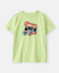 Carters Boys Hotdog Truck Graphic Tee - Green Green XS