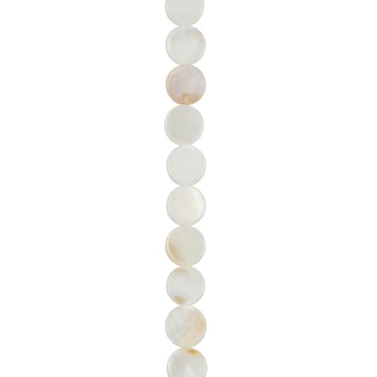 slide 1 of 2, 9.5mm White Disk Shell Beads By Bead Landing, 9.5mm