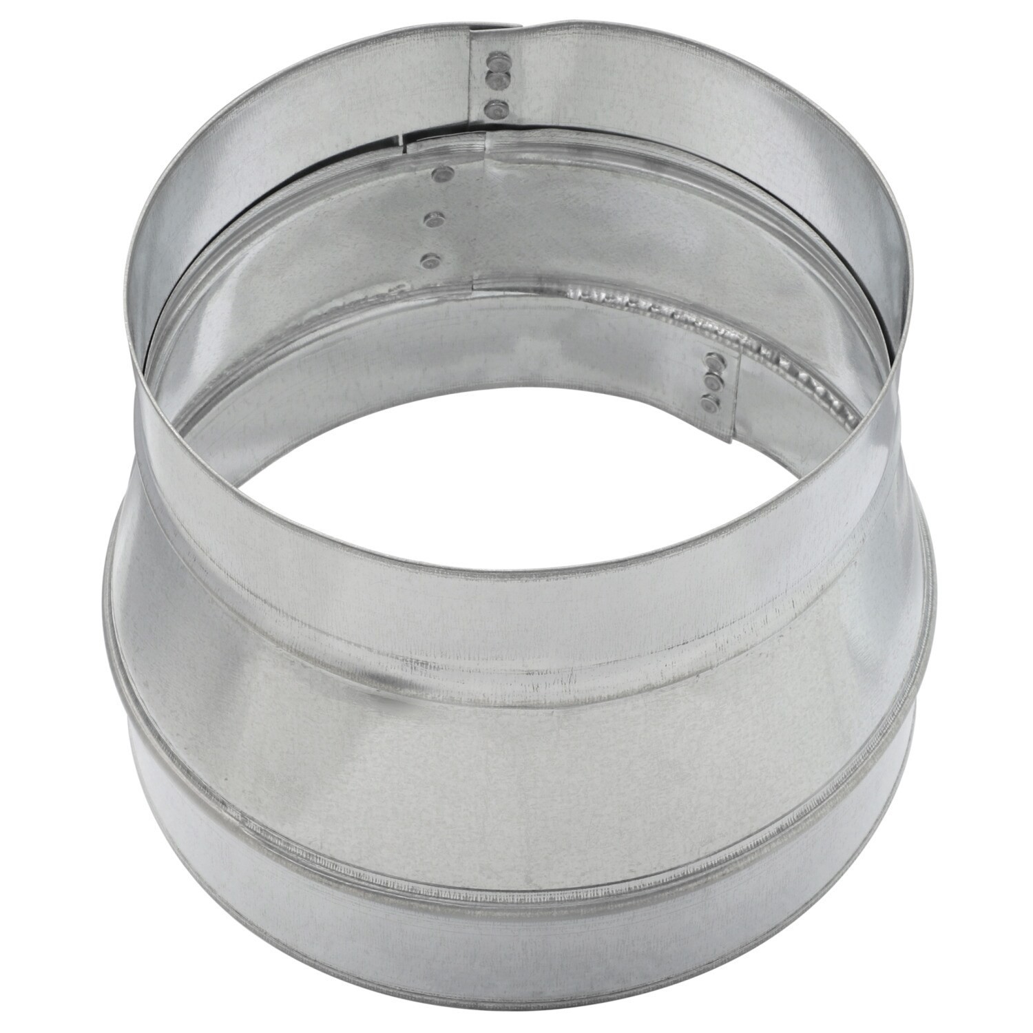 slide 2 of 6, IMPERIAL 8-in 28 Gauge Galvanized steel Round Duct reducer, 1 ct