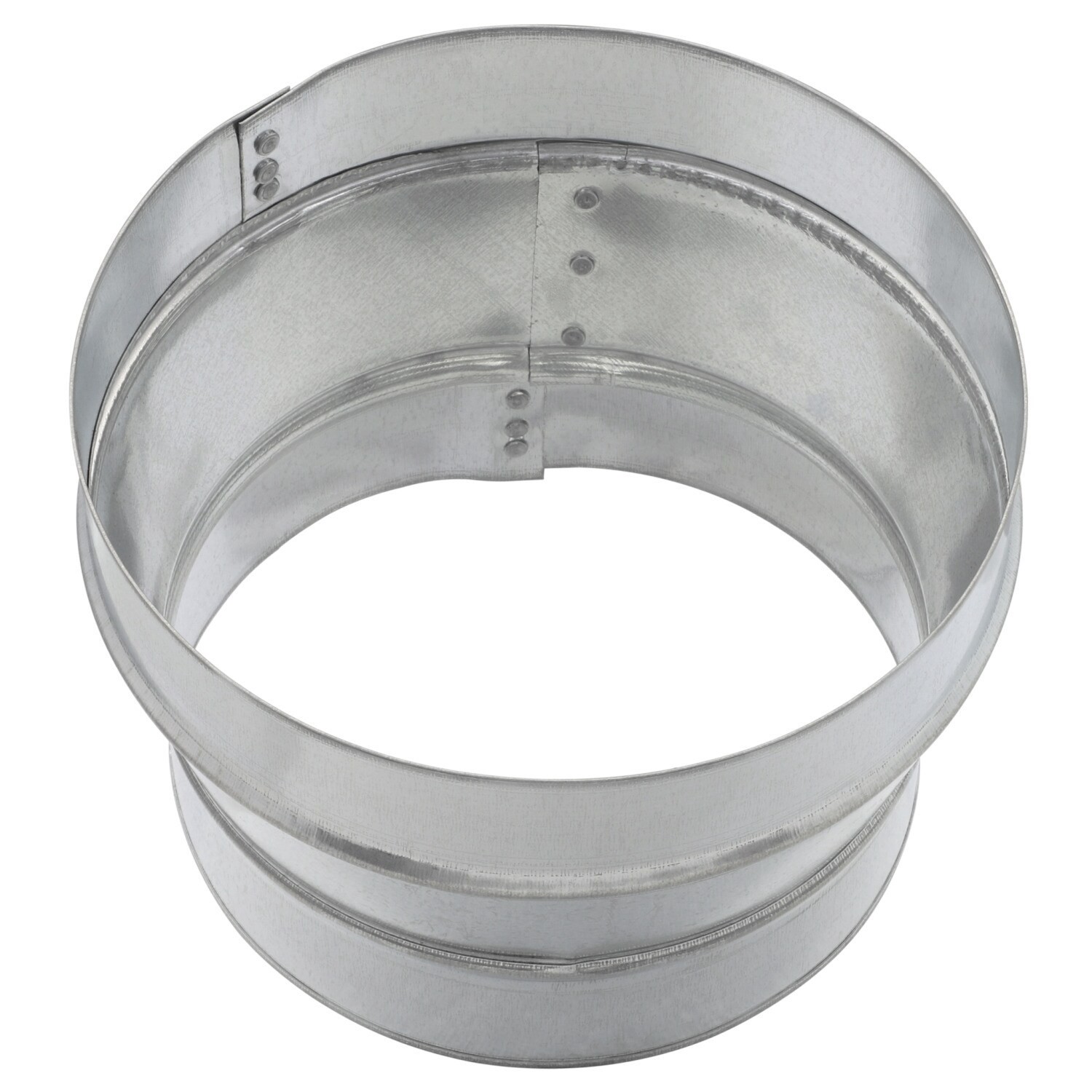 slide 3 of 6, IMPERIAL 8-in 28 Gauge Galvanized steel Round Duct reducer, 1 ct