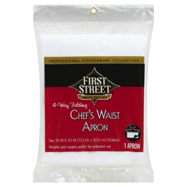 slide 1 of 1, First Street Chefs Waist Apron 4 Way Folding, 1 ct