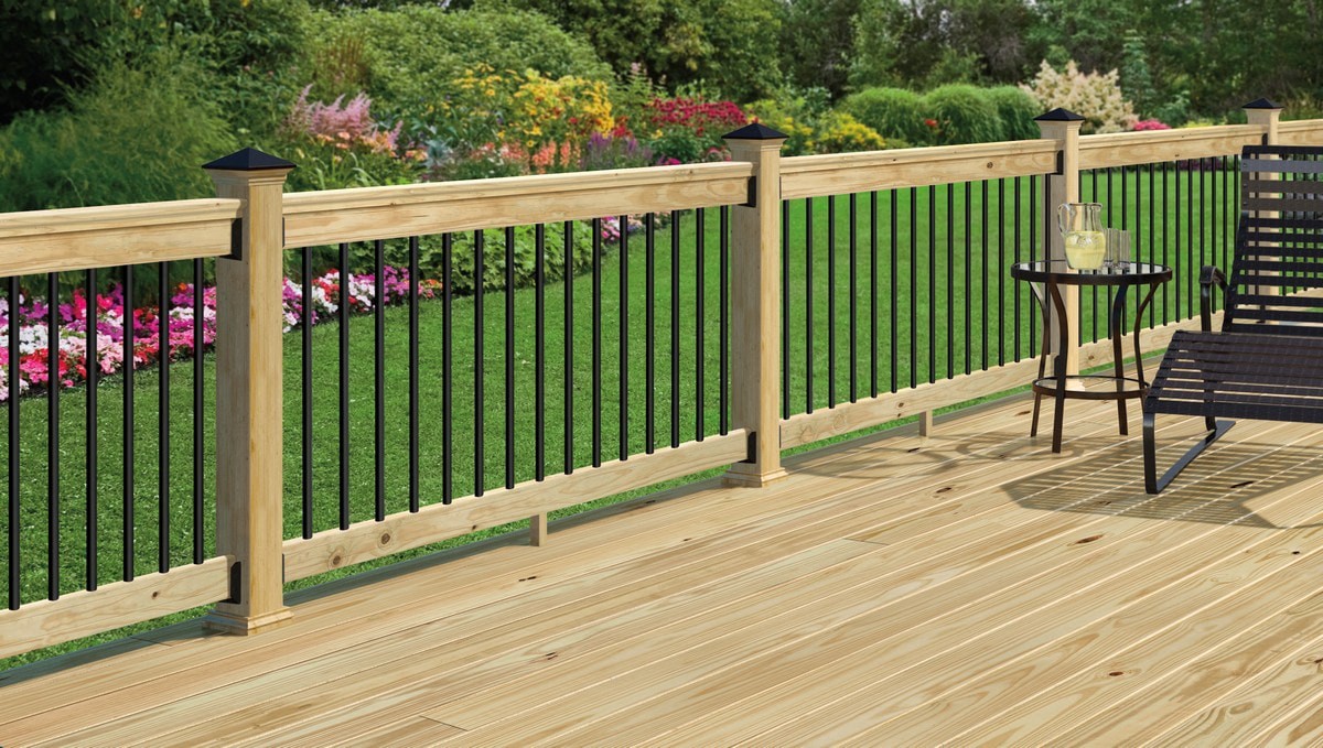 slide 5 of 6, Deckorators 3/4-in x 26-in Black Aluminum Round Deck baluster 10 - Pack, 1 ct