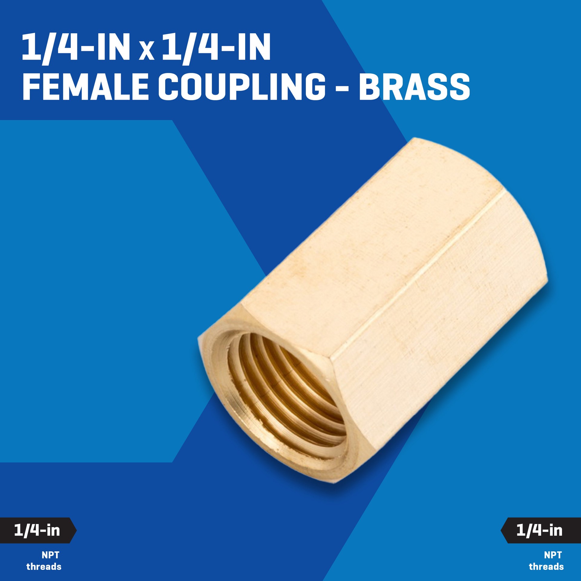 slide 3 of 6, Kobalt 1/4-in x 1/4-in Female Coupling, 1 ct