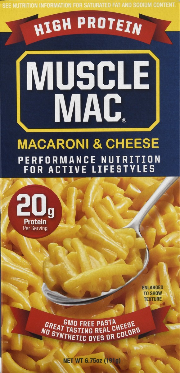 slide 3 of 9, Muscle Mac High Protein Macaroni & Cheese, 6.75 oz