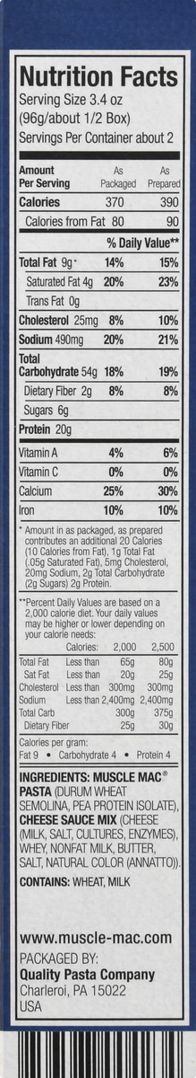 slide 7 of 9, Muscle Mac High Protein Macaroni & Cheese, 6.75 oz