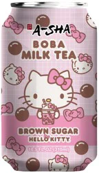 A-Sha Hello Kitty Brown Sugar Boba Milk Tea 10.5 fl oz