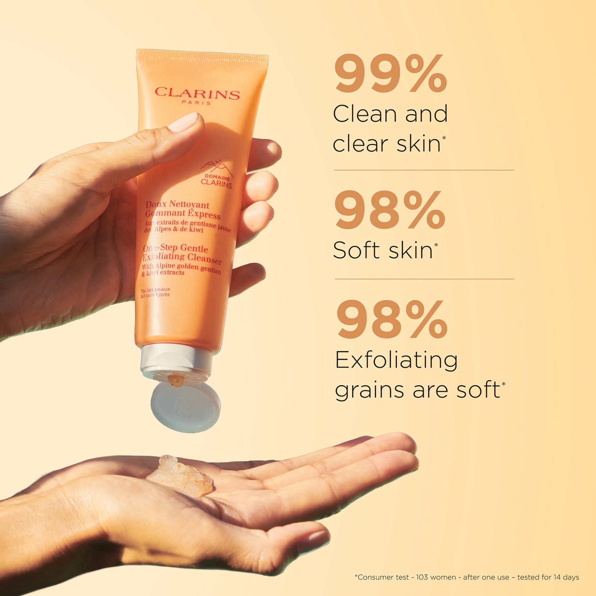 slide 2 of 8, Clarins One-Step Gentle Exfoliating Cleanser 3.9 oz / 115 ml, 