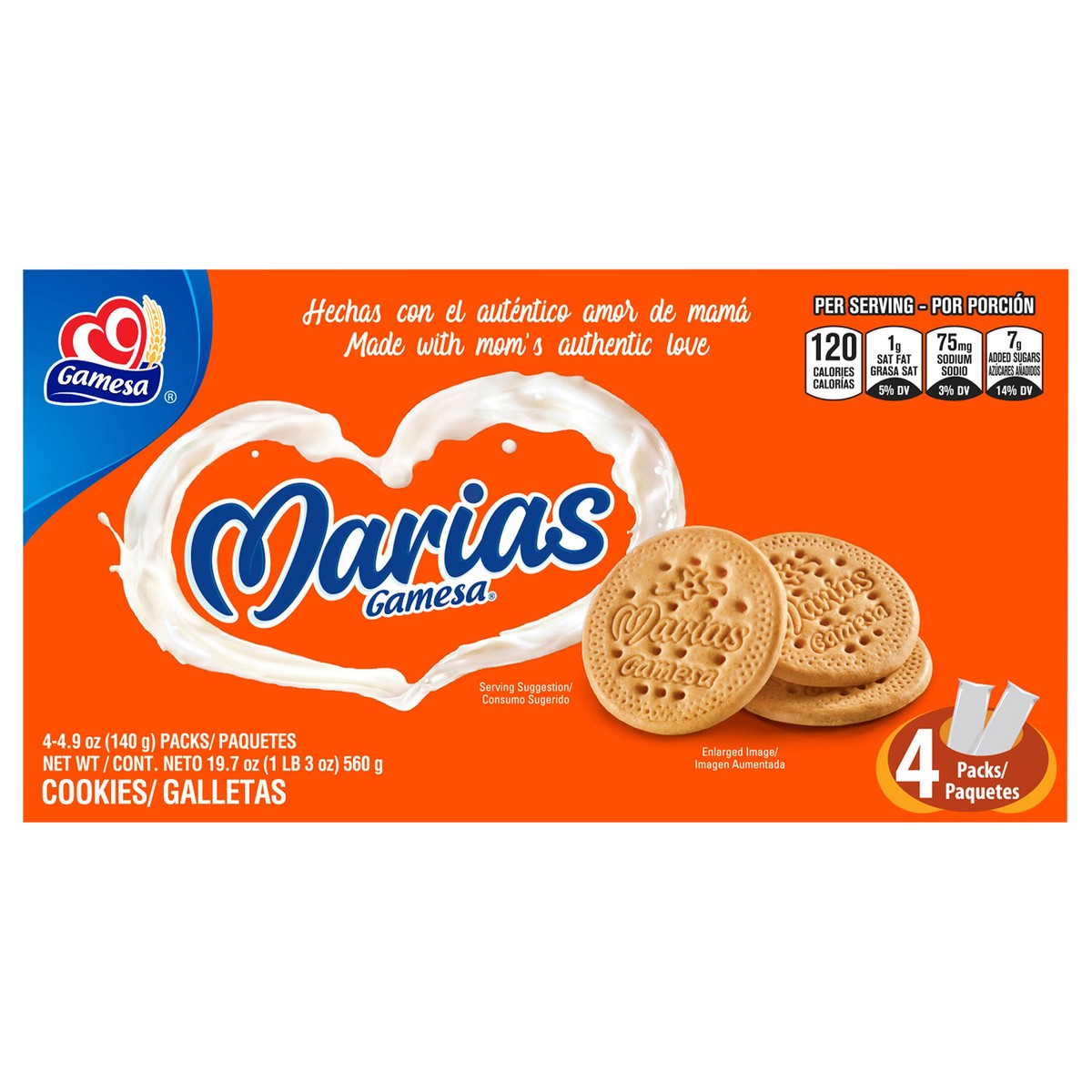 slide 1 of 5, Gamesa Marias Galletas (Vanilla Cookies) Box, 15.5 oz