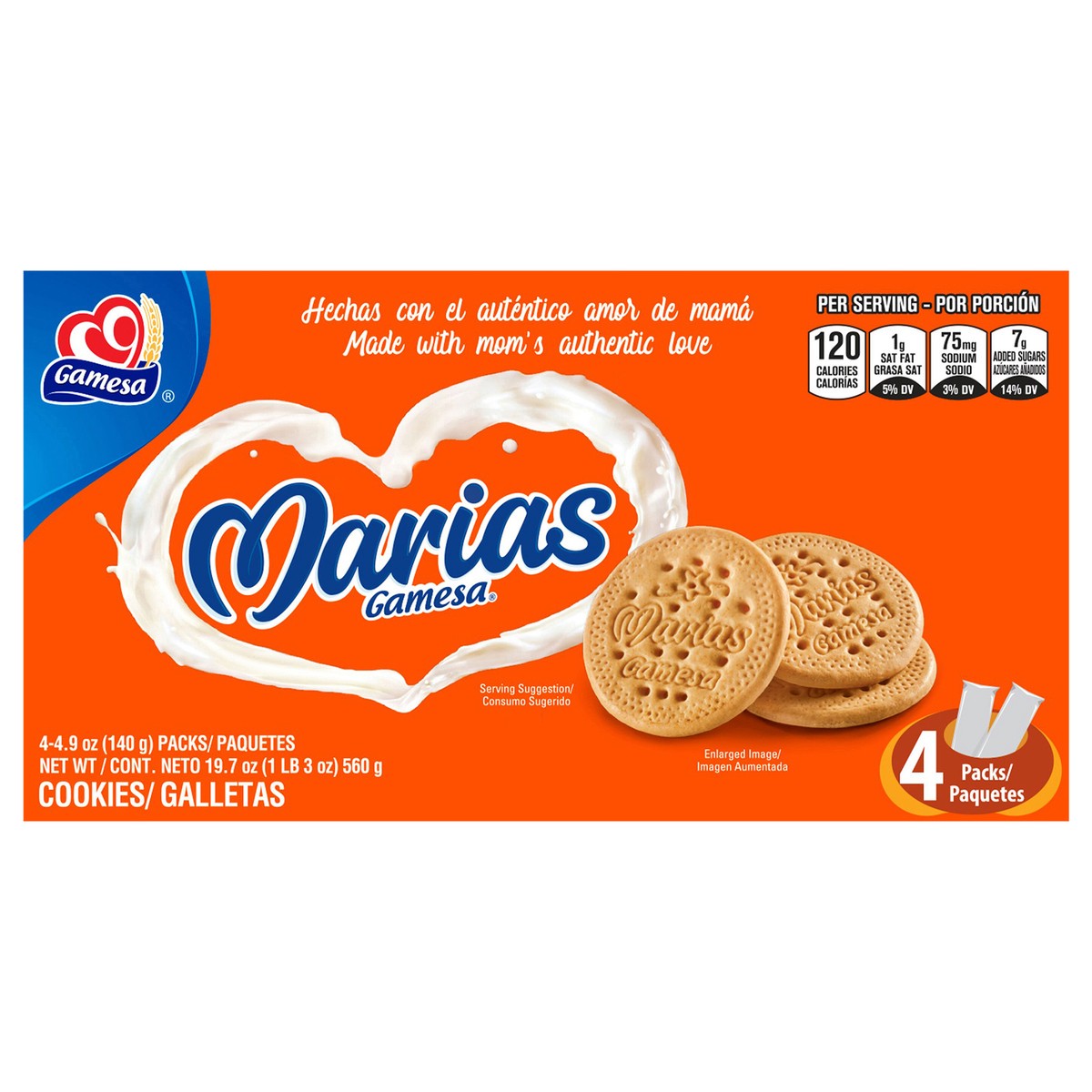 slide 1 of 5, Gamesa Marias Galletas (Vanilla Cookies) Box, 15.5 oz