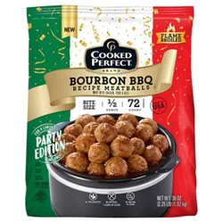 Cooked Perfect Bourbon Bbq Meachtballs - 36 Oz