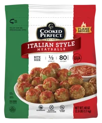 Cooked Perfect Italian Style Meatballs, Bite Size, 40 oz. Bag