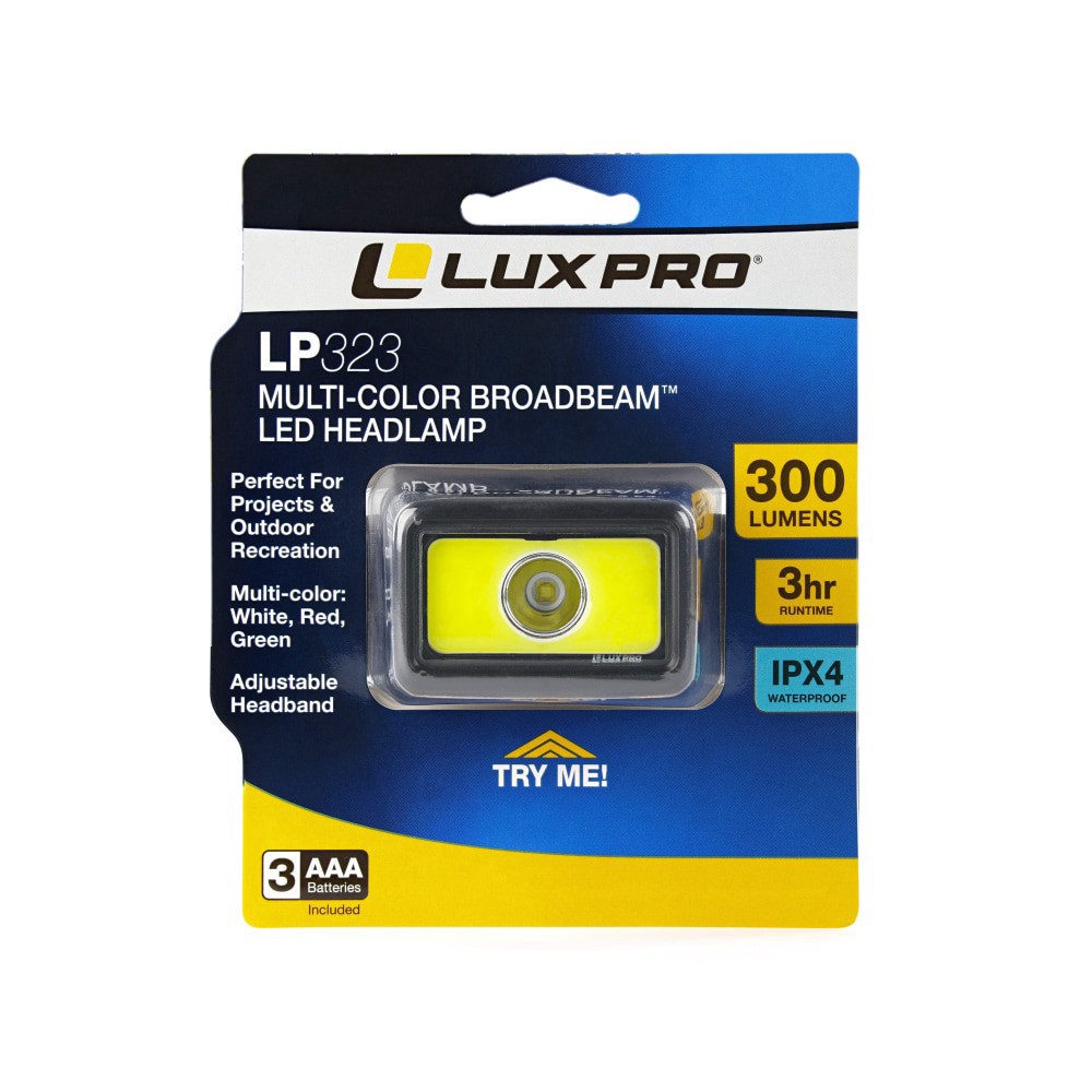 slide 1 of 1, Luxpro Lp323 Multicolor Broadbeam Led Headlamp, 1 ct