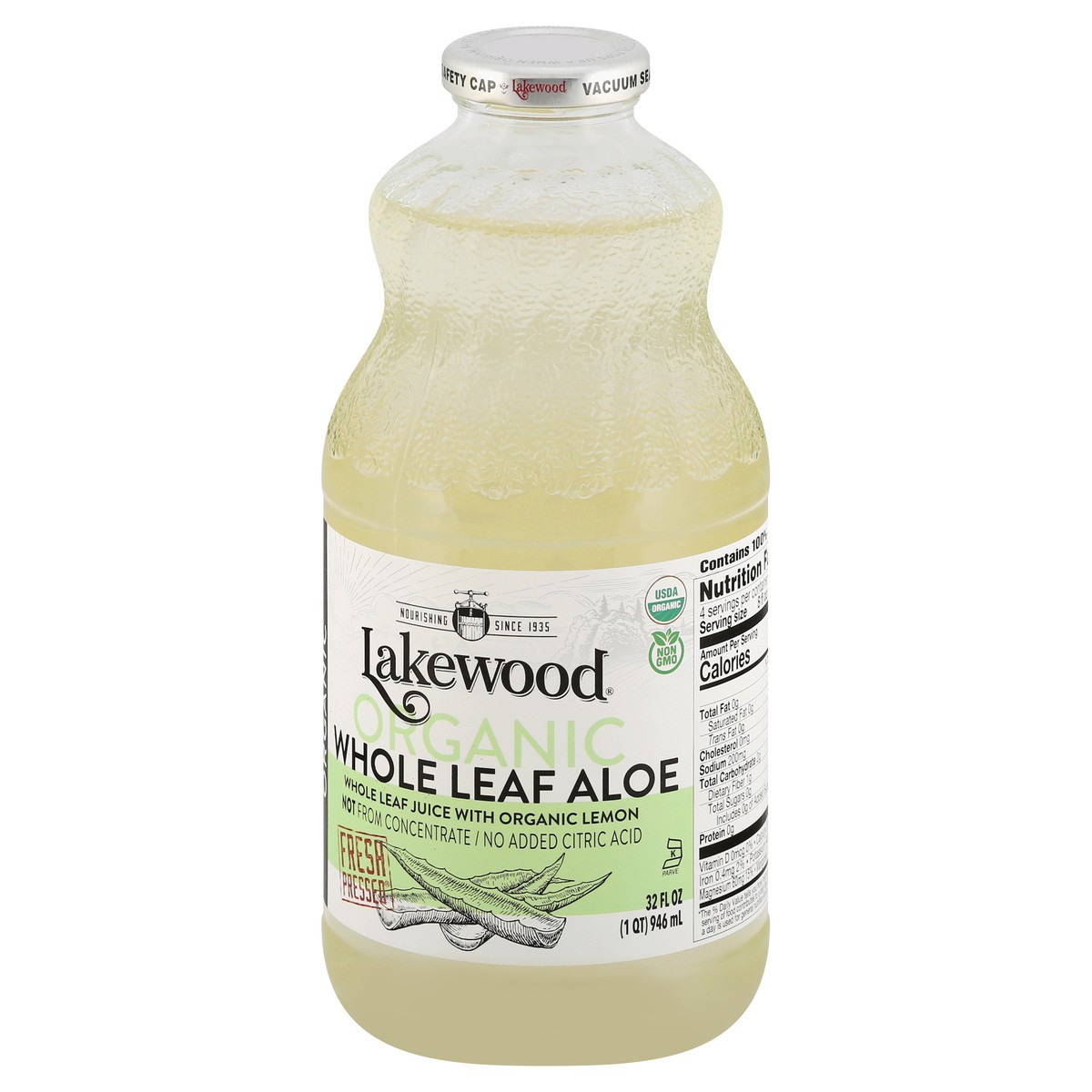 slide 3 of 9, Lakewood Organic Whole Leaf Aloe Juice 32 oz, 32 fl oz