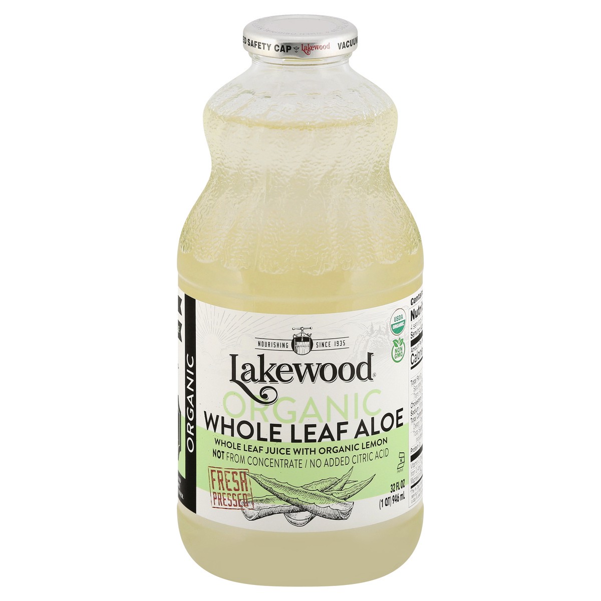 slide 1 of 9, Lakewood Organic Whole Leaf Aloe Juice 32 oz, 32 fl oz