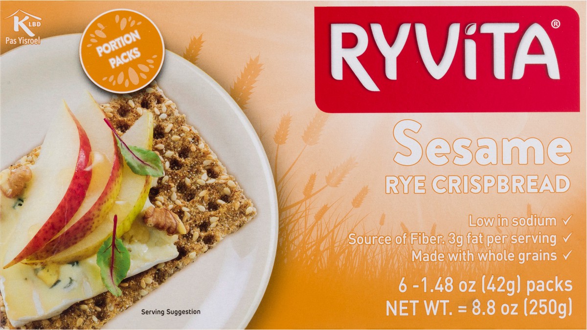 slide 2 of 12, Ryvita Sesame Bread Crisps, 8.8 oz