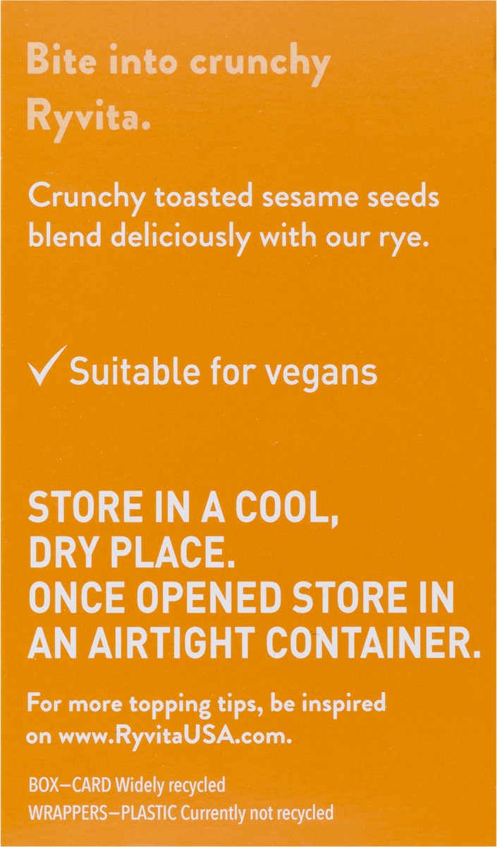 slide 7 of 12, Ryvita Sesame Bread Crisps, 8.8 oz