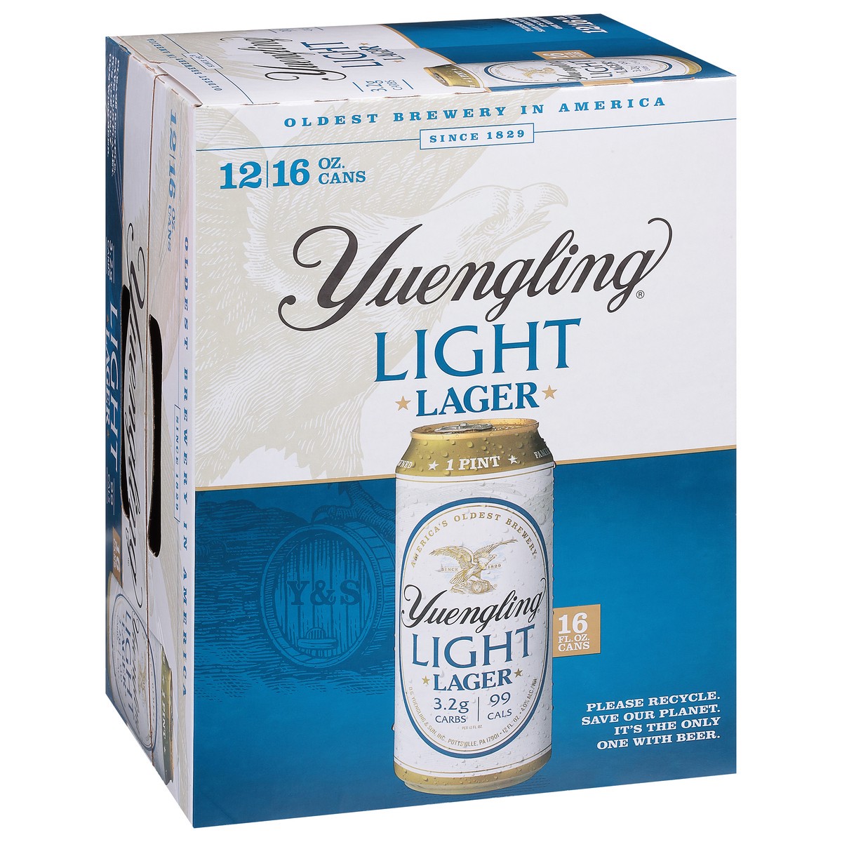 slide 5 of 13, Yuengling Light Lager Beer 12 - 16 oz Cans, 192 oz