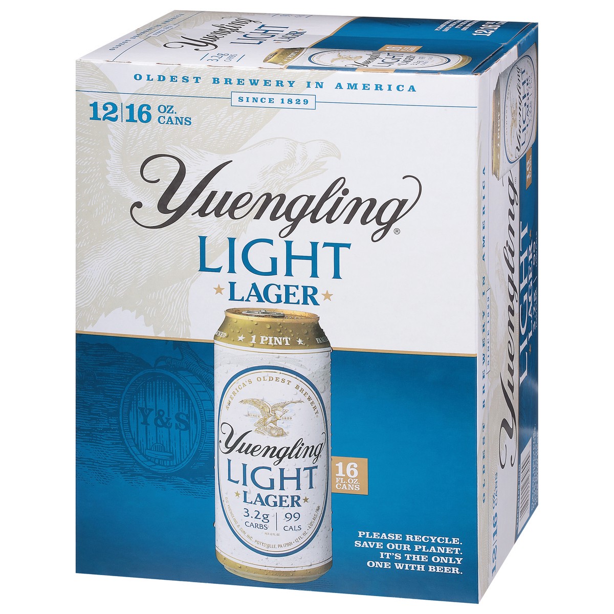 slide 7 of 13, Yuengling Light Lager Beer 12 - 16 oz Cans, 192 oz