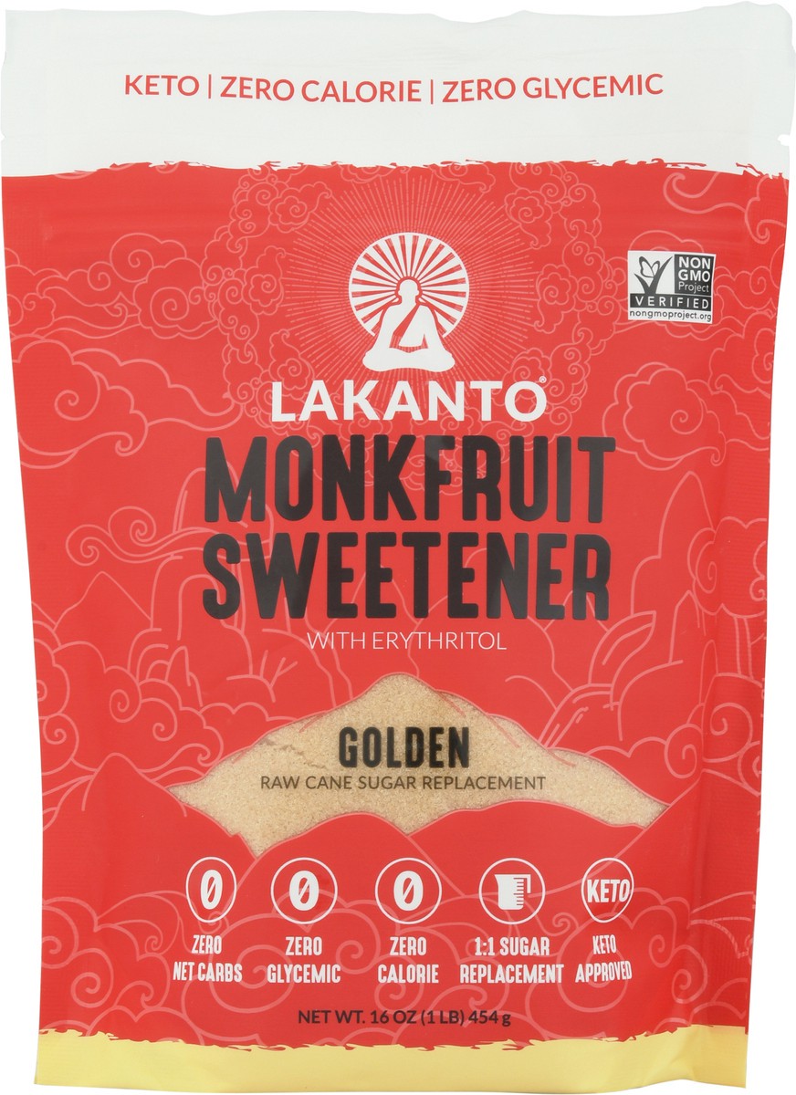 slide 6 of 9, Lakanto Golden Monk Fruit Sweetener with Erythritol 16 oz, 16 oz