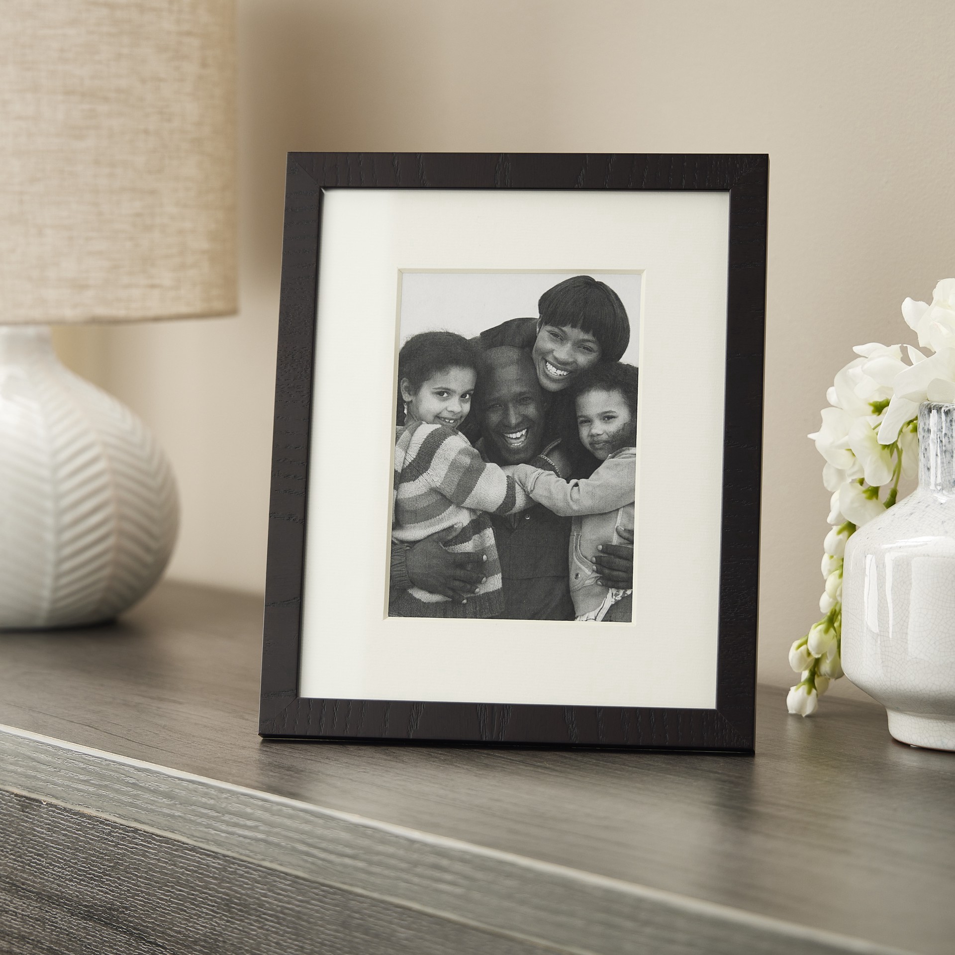 slide 4 of 6, Expressions 5" X 7" Dark Oak Cross Grain Frame With Mat By Studio Decor, 5 in x 7 in