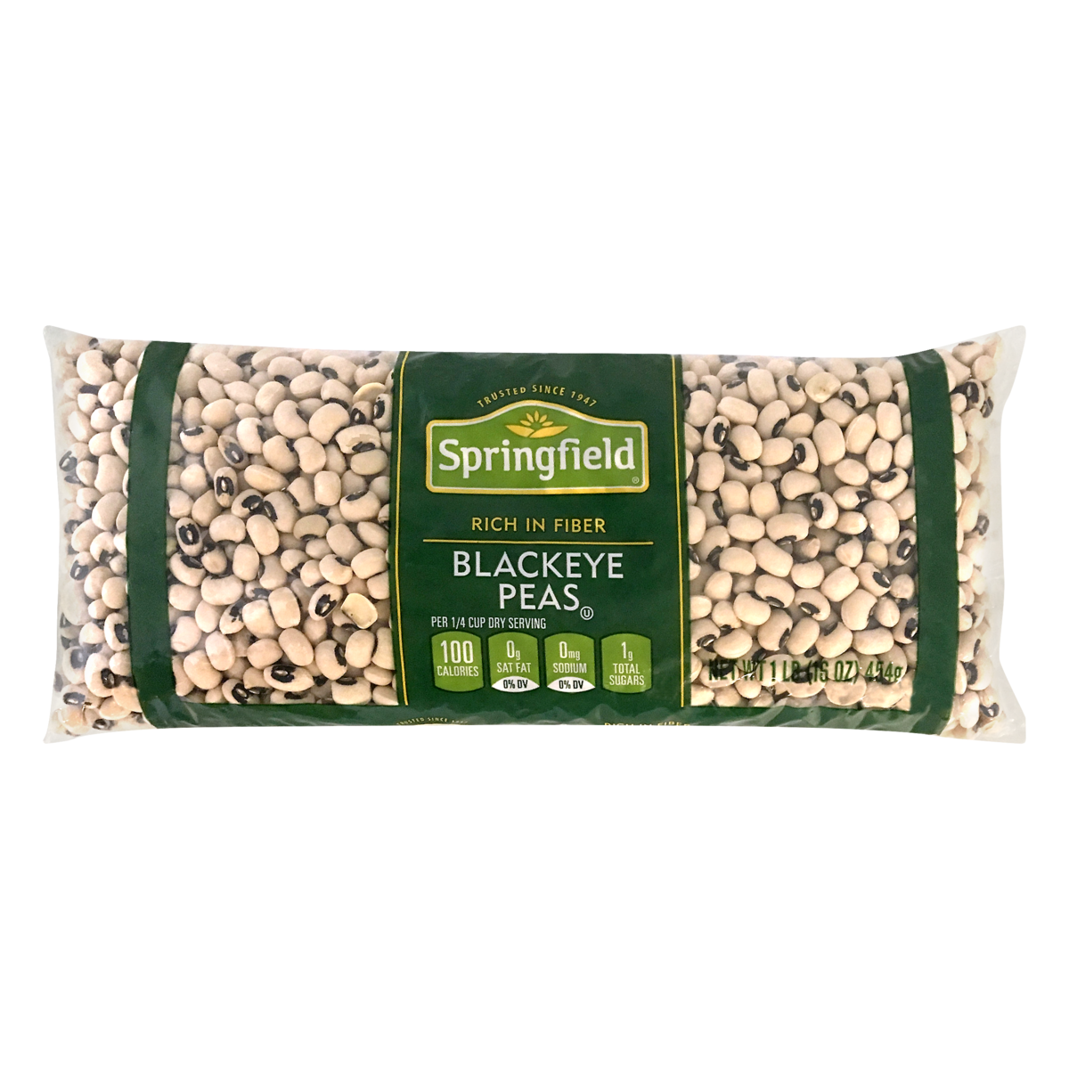 slide 1 of 1, Springfield Blackeye Beans, 16 oz