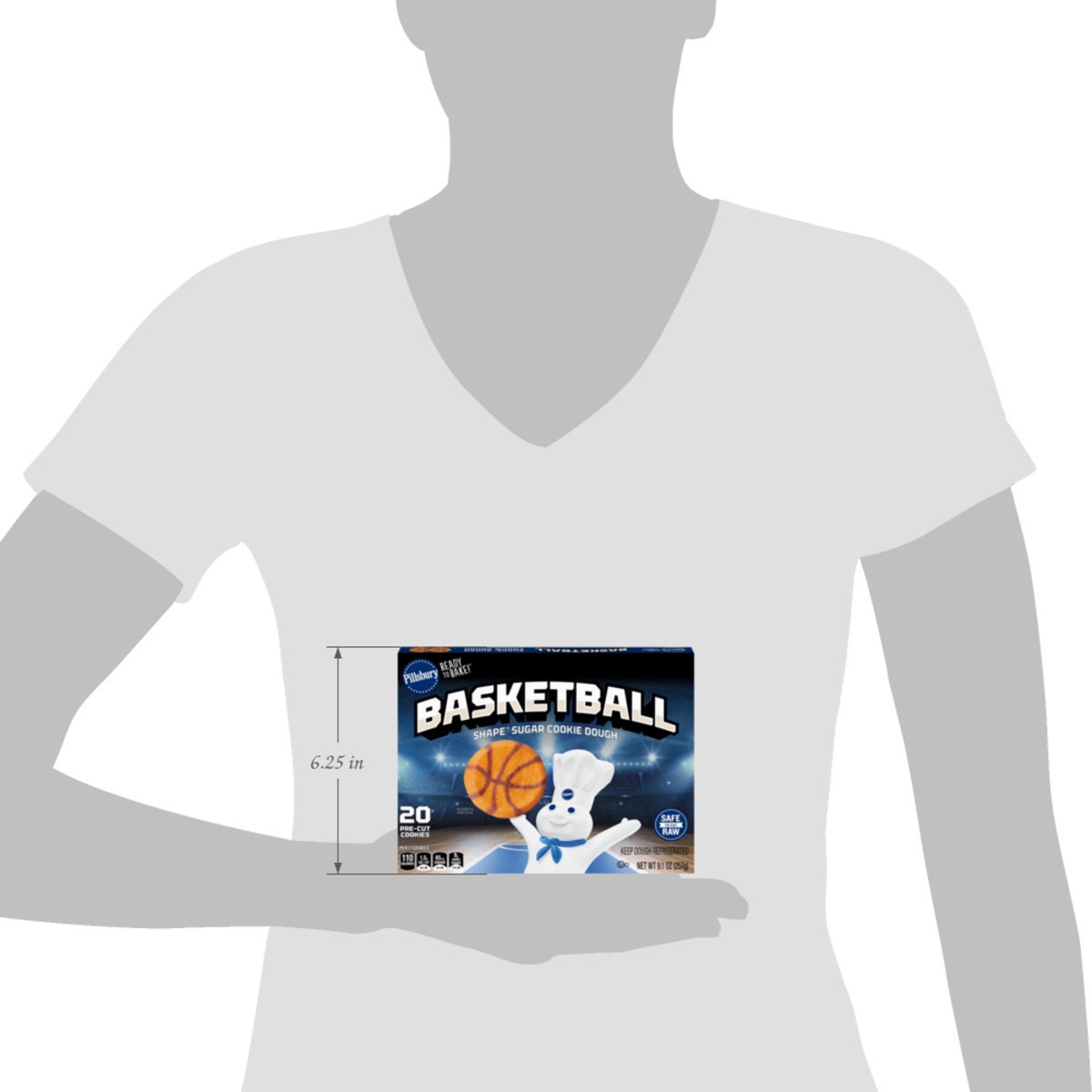 slide 5 of 15, Pillsbury Ready to Bake! Basketball Shape Sugar Cookie Dough 20 Count, 9.1 OZ, 20 ct