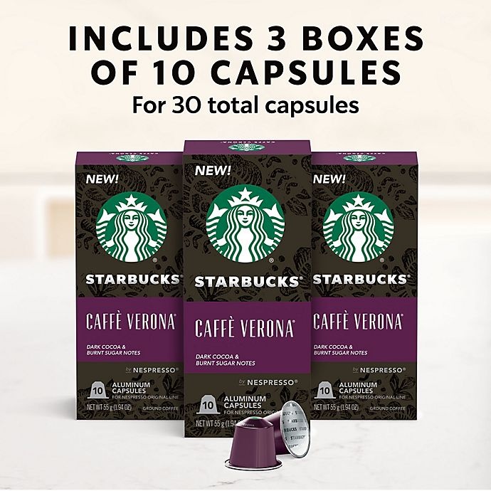 slide 2 of 9, Starbucks by Nespresso Caff Verona Espresso Capsules, 30 ct