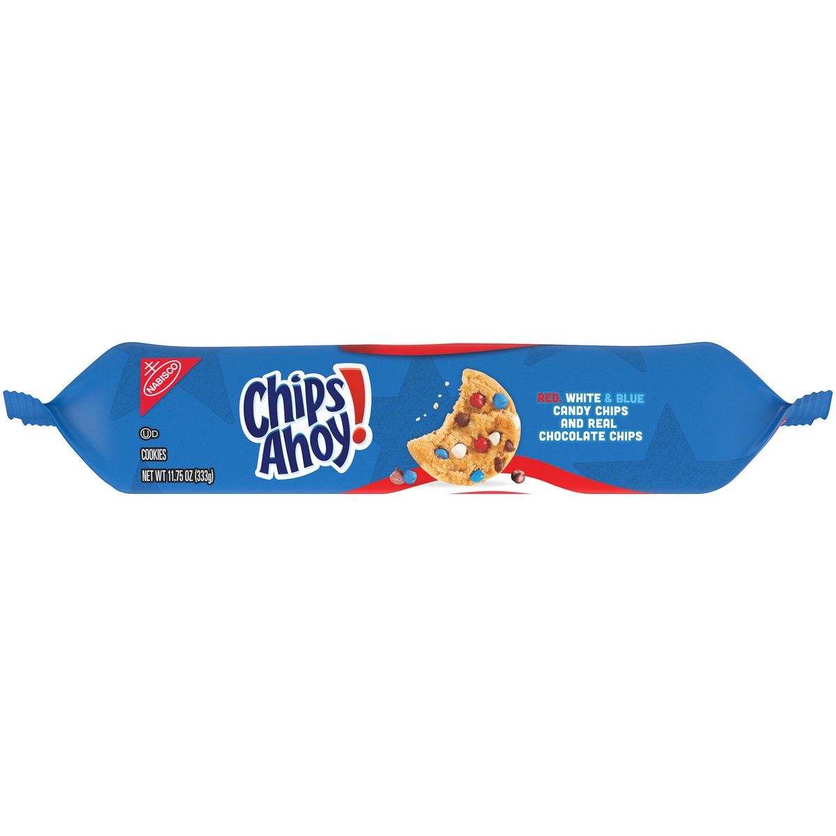 slide 9 of 14, Chips Ahoy! Nabisco Chips Ahoy! Red, White & Blue Candy Chips Chocolate Chip Cookies 11.75 oz. Tray, 11.75 oz