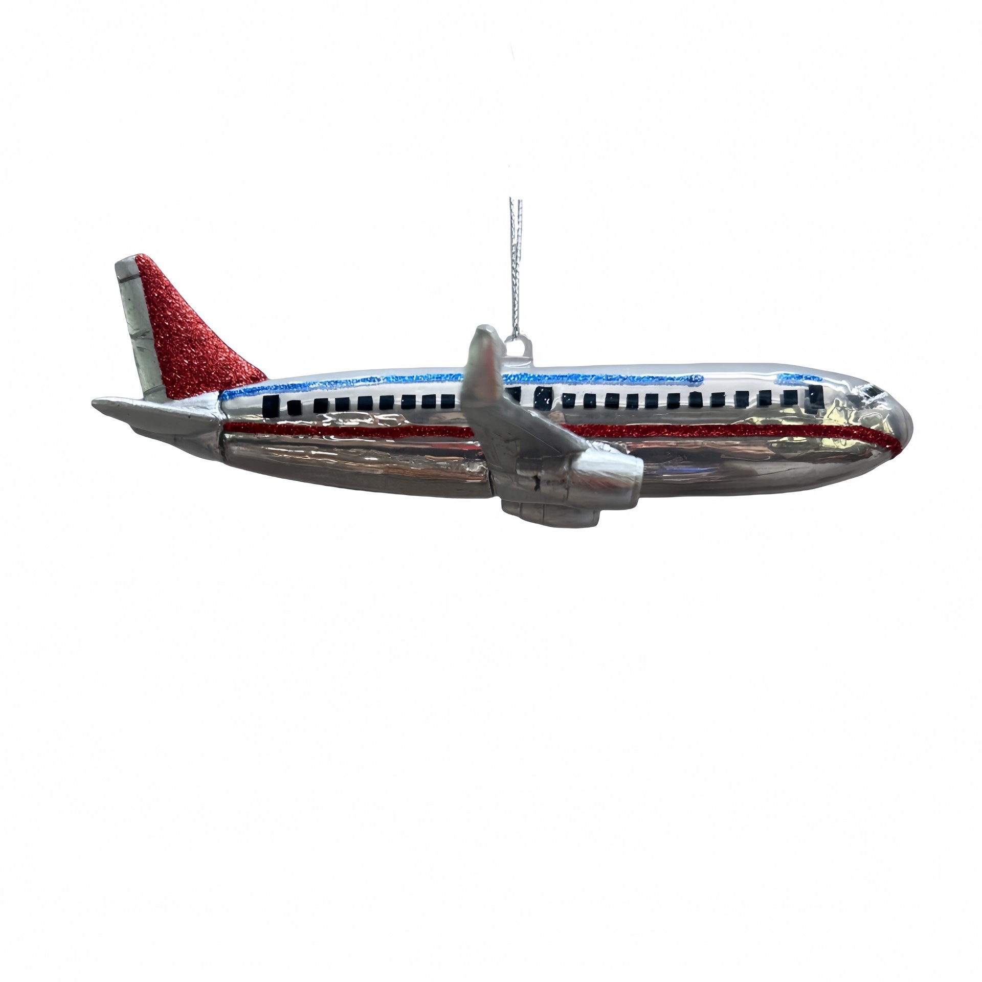 slide 2 of 2, 6" Airplane Glass Ornament By Ashland, 6 in