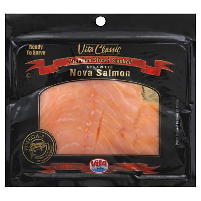 slide 1 of 1, Vita Classic Premium Sliced Smoked Atlantic Nova Salmon, 4 oz