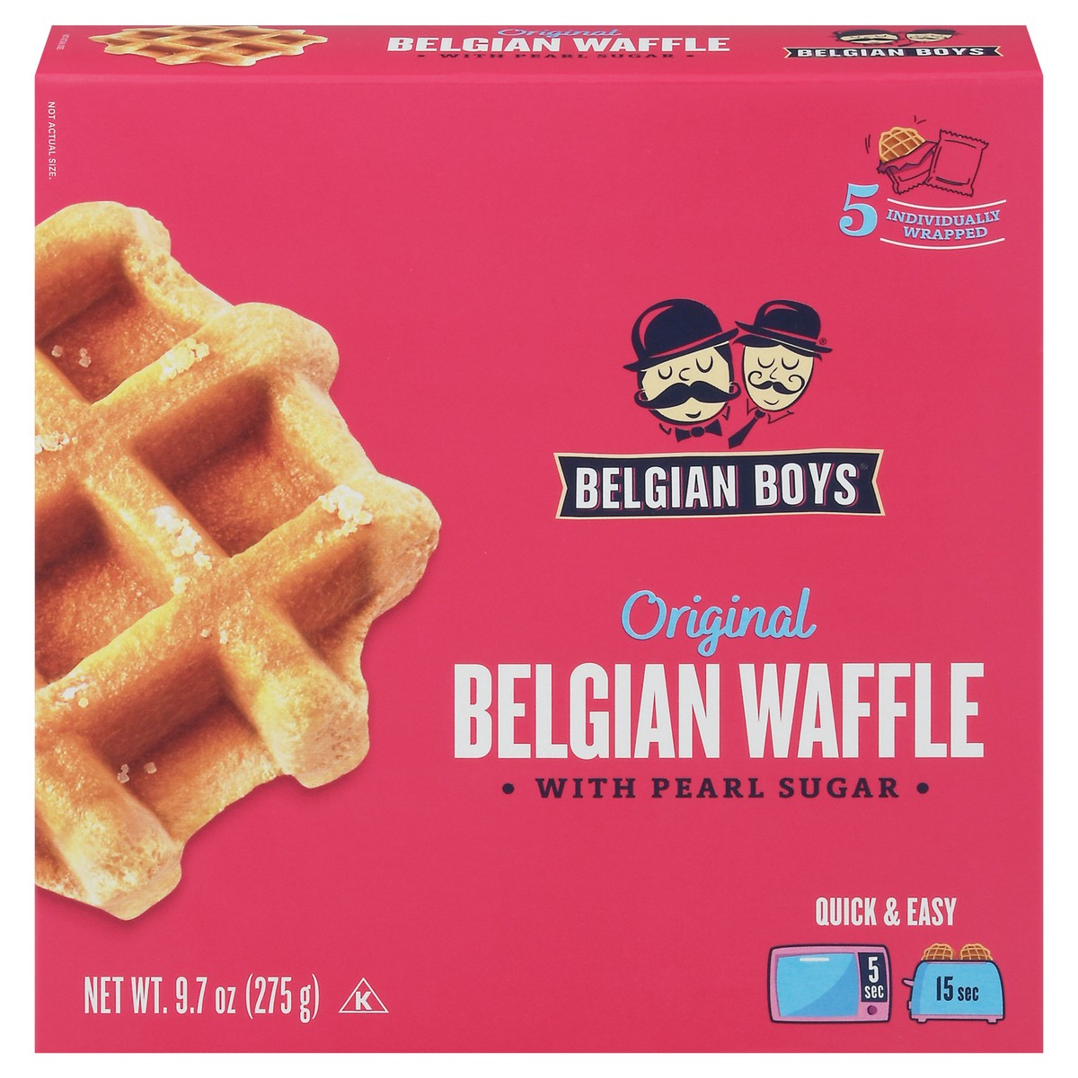 slide 1 of 1, Belgian Boys waffles, 5 ct