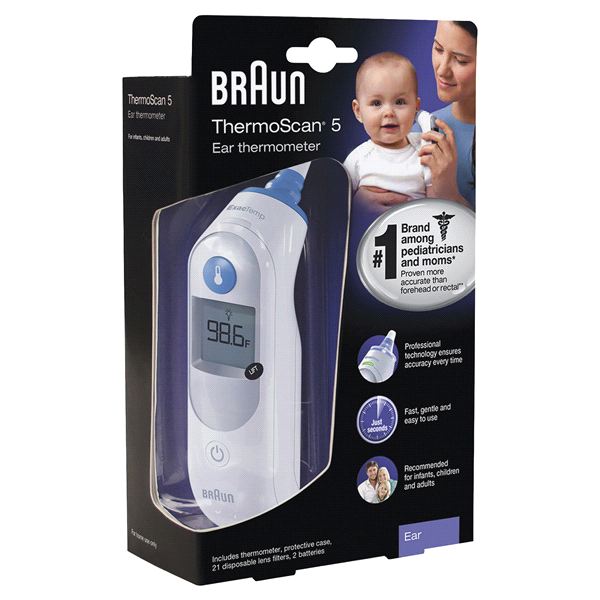 slide 1 of 2, Thermoscan Ear Thermometer with ExacTemp Technology, 1 ct