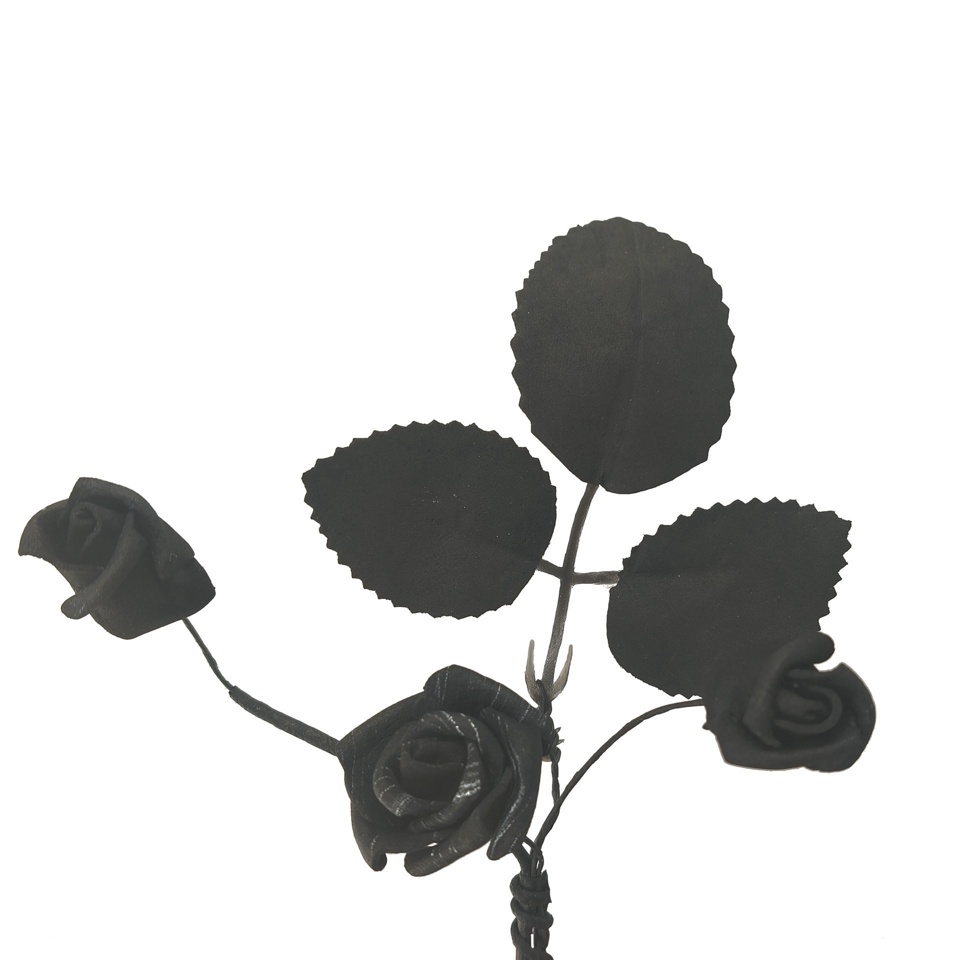 slide 2 of 3, 5ft. Black & White Rose Coiled Garland By Ashland, 5 ft