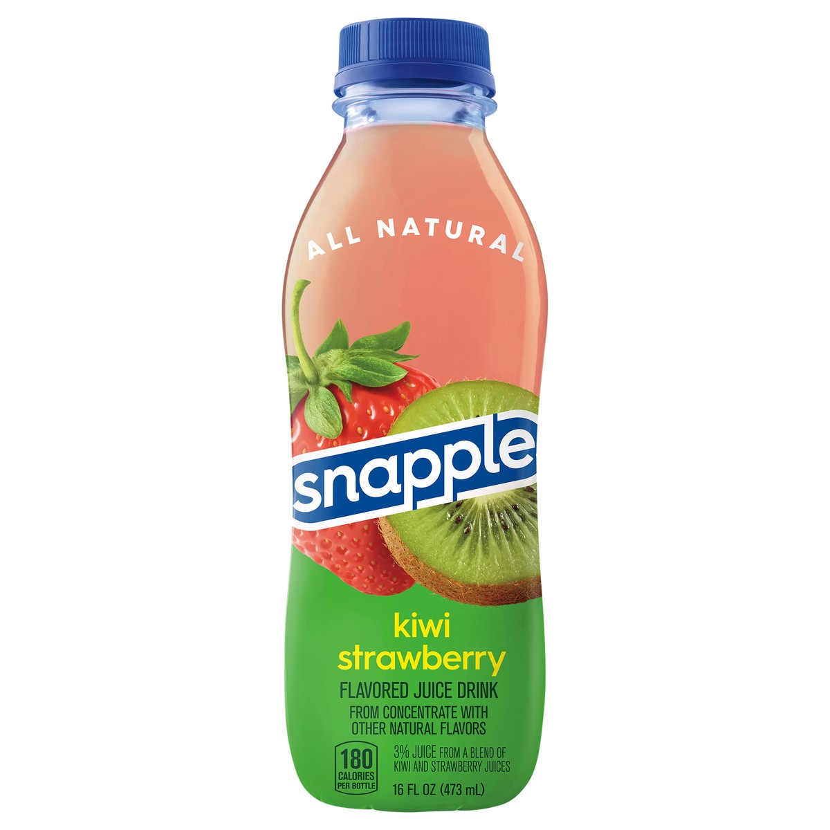 slide 1 of 20, Snapple Kiwi Strawberry Juice Drink, 16 fl oz recycled plastic bottle, 16 fl oz