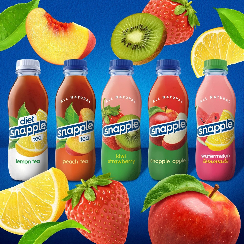 slide 4 of 20, Snapple Kiwi Strawberry Juice Drink, 16 fl oz recycled plastic bottle, 16 fl oz