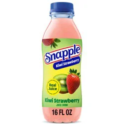 Snapple Kiwi Strawberry Juice Drink, 16 fl oz recycled plastic bottle
