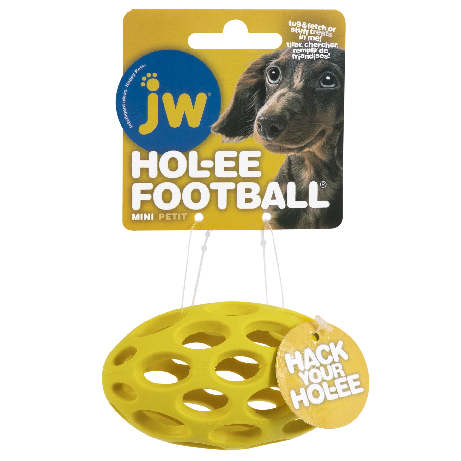 slide 9 of 10, JW Hol-ee Football Dog Toy, XS