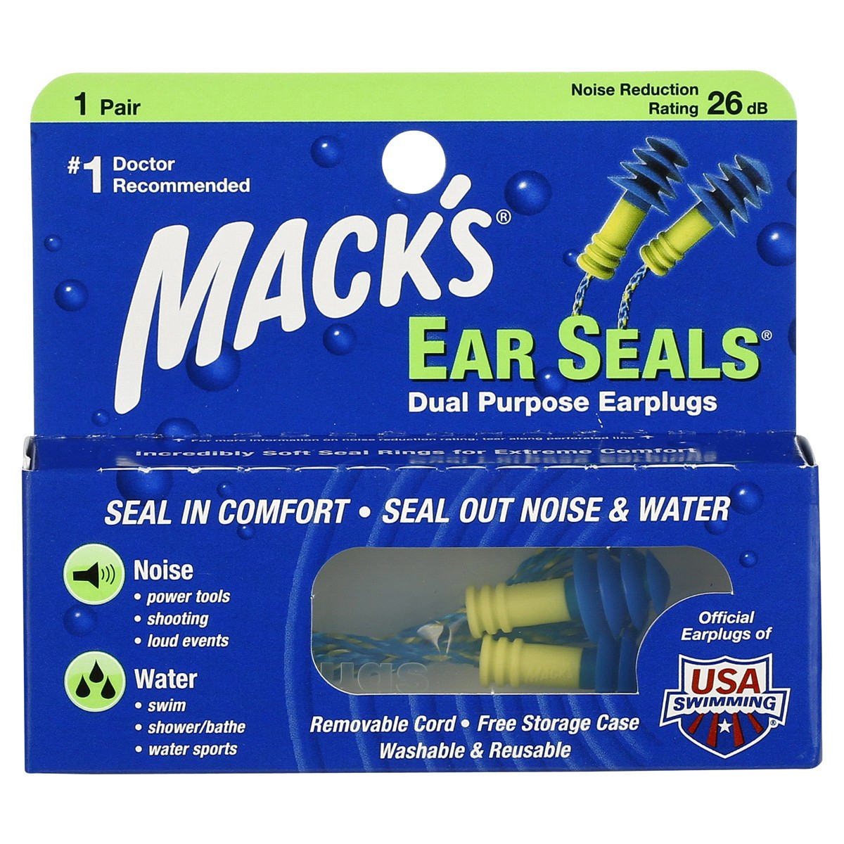 slide 1 of 5, Mack's Macks Ear Seals Earplugs, 1 ct
