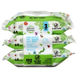 Nature's Promise Unscented 99% Water Baby Wipes - 3 pk