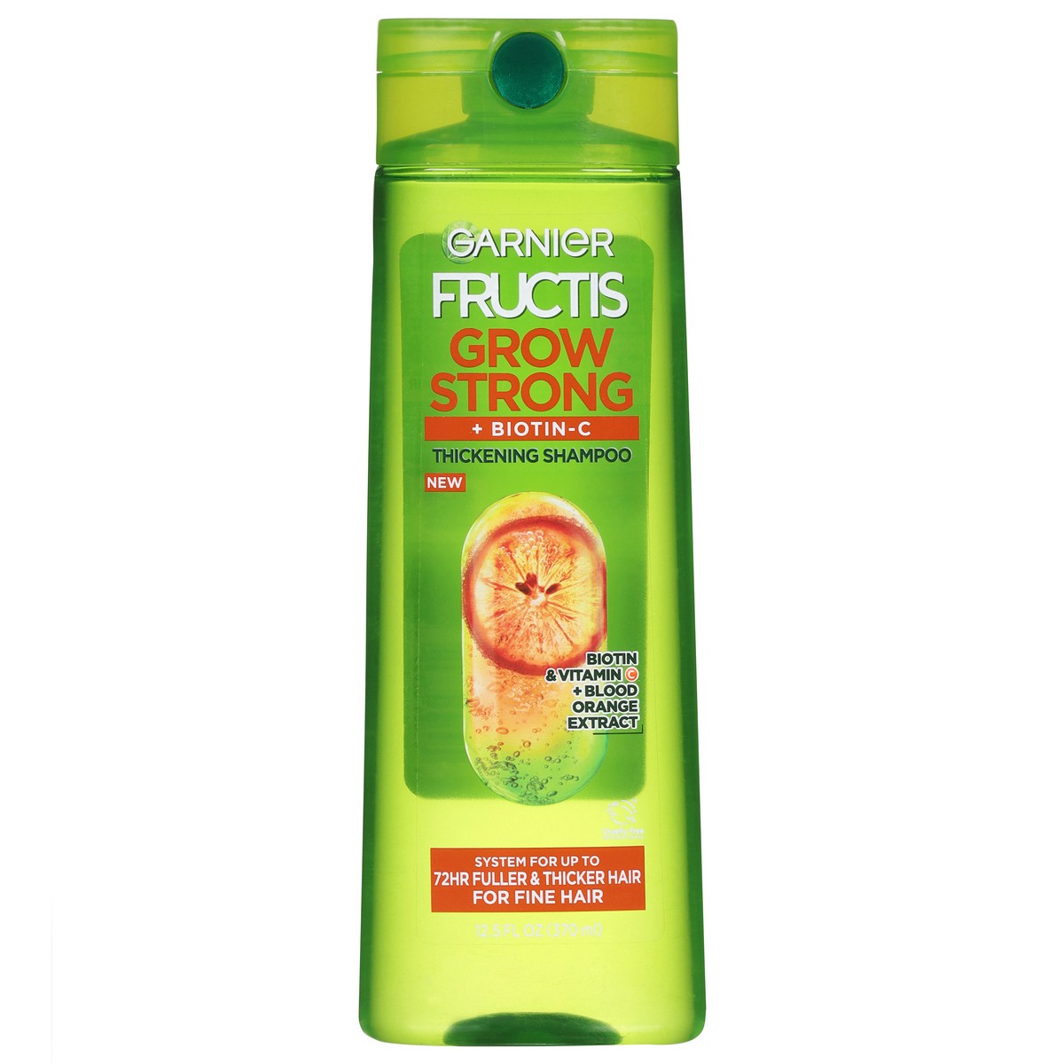 slide 1 of 9, Garnier Grow Strong + Biotin C Thickening Shampoo 12.5 fl oz, 12.5 fl oz