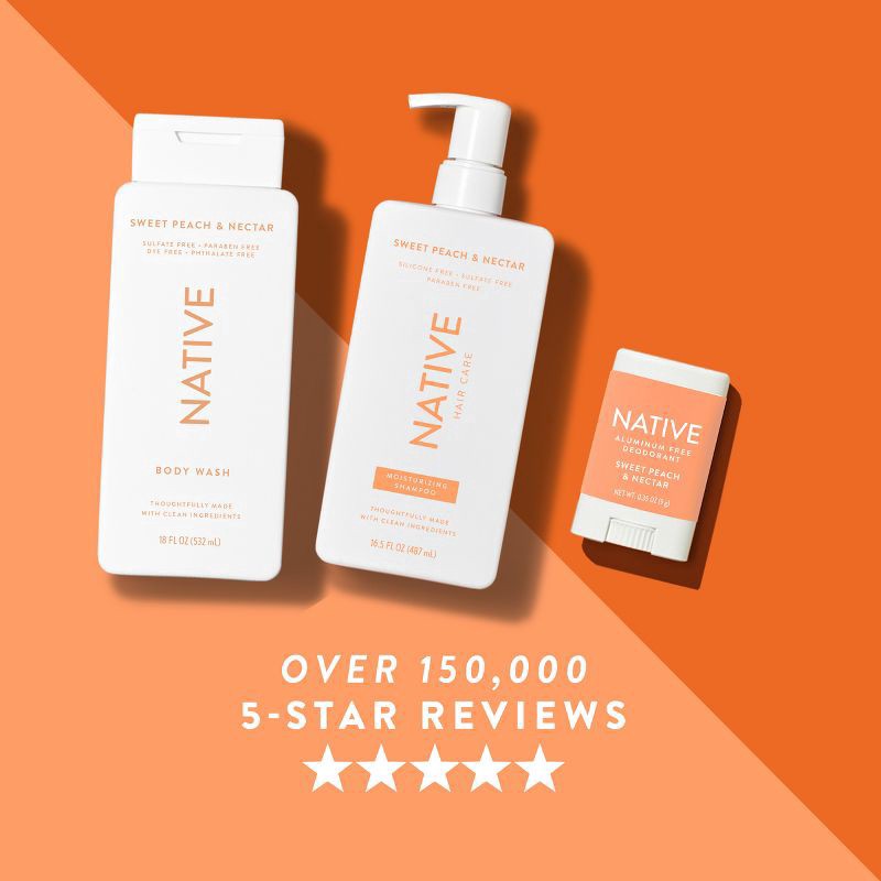 slide 6 of 10, Native Aluminum-Free Deodorant - Sweet Peach & Nectar - Trial Size - 0.35oz, 0.35 oz