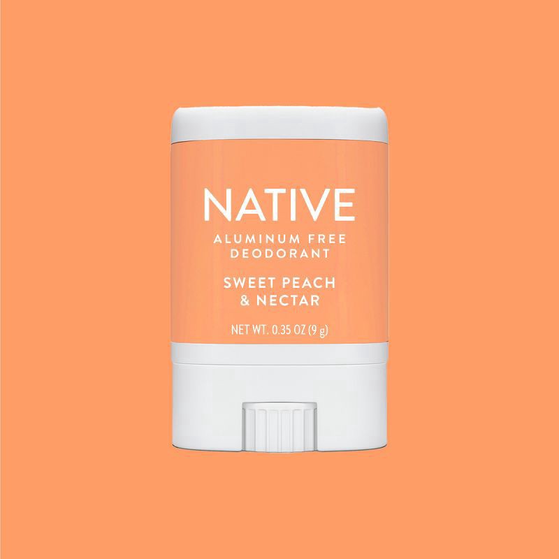 slide 5 of 10, Native Aluminum-Free Deodorant - Sweet Peach & Nectar - Trial Size - 0.35oz, 0.35 oz