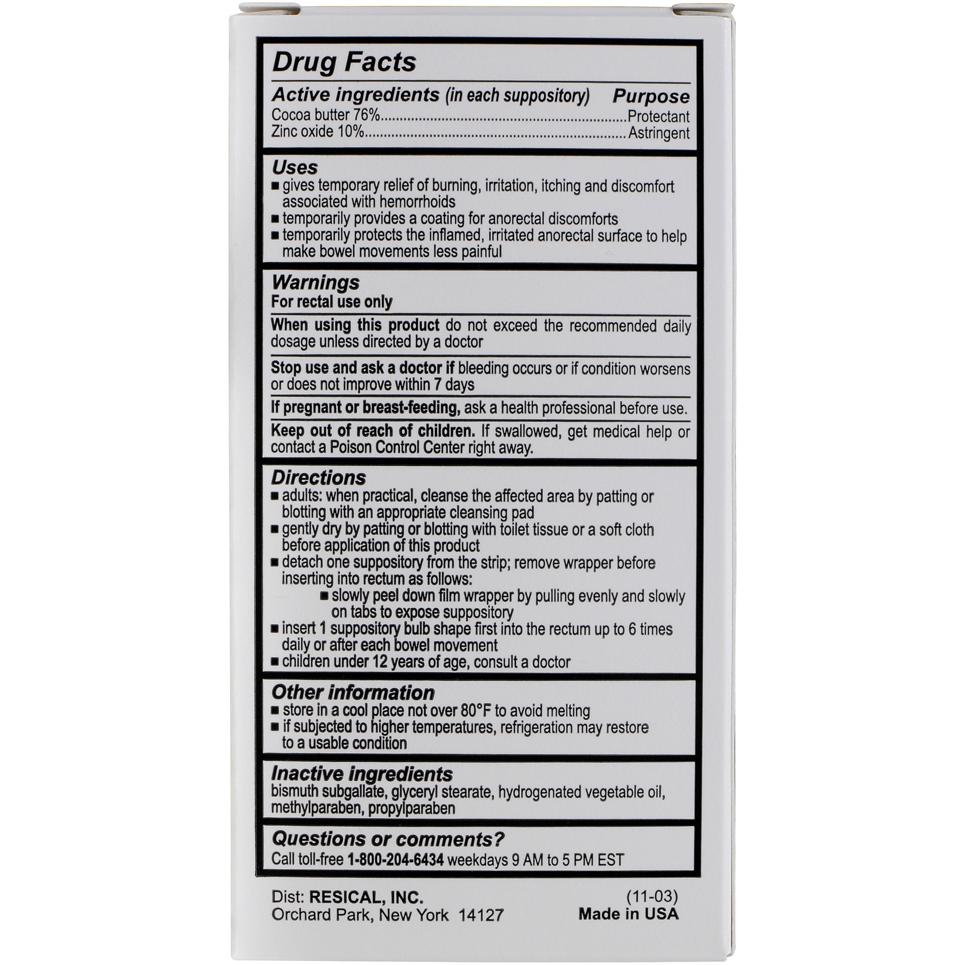 slide 2 of 2, Calmol 4 Hemorrhoidal Suppositories, 12 ct