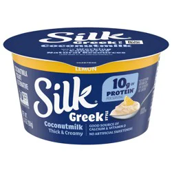 Silk Lemon Dairy Free, Plant Based, Greek Style Coconut Milk Yogurt Alternative, 5.3 OZ Cup
