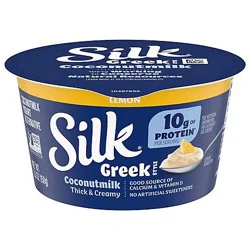 Silk Lemon Dairy Free, Plant Based, Greek Style Coconut Milk Yogurt Alternative, 5.3 OZ Cup