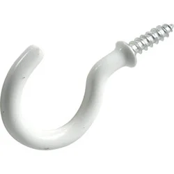 Hillman 1.25" Vinyl Cup Hook White